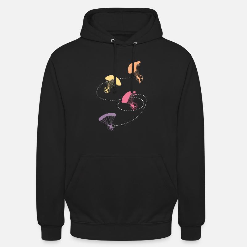 Paramoteur Vol Parapente - Sweat-shirt à capuche unisexe - noir