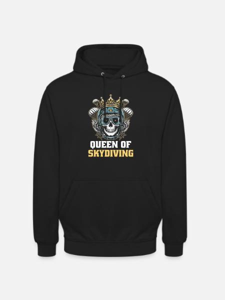 Parachutist Skydiving Skull - Unisex Hoodie - black