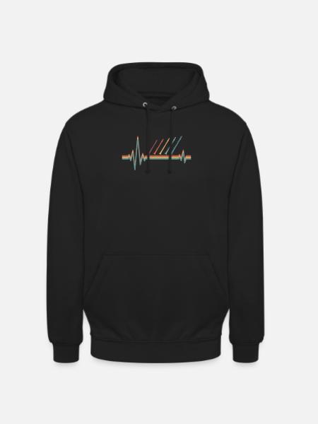 Clarinet Clarinetist Ekg Heartbeat - Unisex Hoodie - black