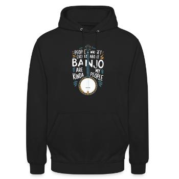 Banjo - Unisex Hoodie - Schwarz - Vorne - Alina (178cm) & Michal (187cm)