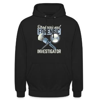 Technicien médico-légal - Sweat-shirt à capuche unisexe - noir - Devant - Alina (178cm) & Michal (187cm)