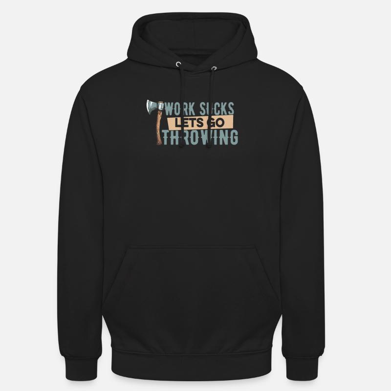 Axtwerfen Axtwerfer - Unisex Hoodie - Schwarz