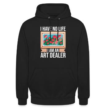Art dealer - Unisex Hoodie - black - Front - Alina (178cm) & Michal (187cm)