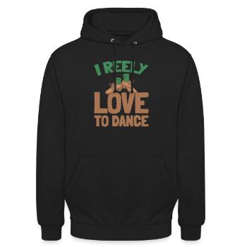 Irish Dance Irischer Tanz - Unisex Hoodie - Schwarz - Vorne - Alina (178cm) & Michal (187cm)