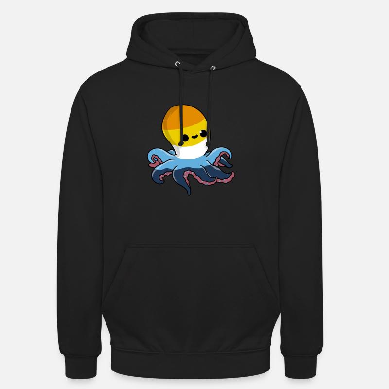 Aroace Octopus Aroace Pride - Sweat-shirt à capuche unisexe - noir