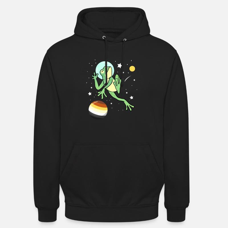 Frog Astronaute Gay Bear Pride - Sweat-shirt à capuche unisexe - noir