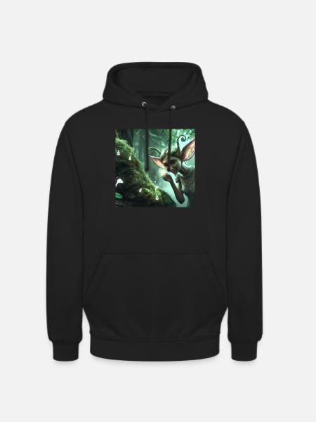Fee im magischen Wald - Unisex Hoodie - Schwarz