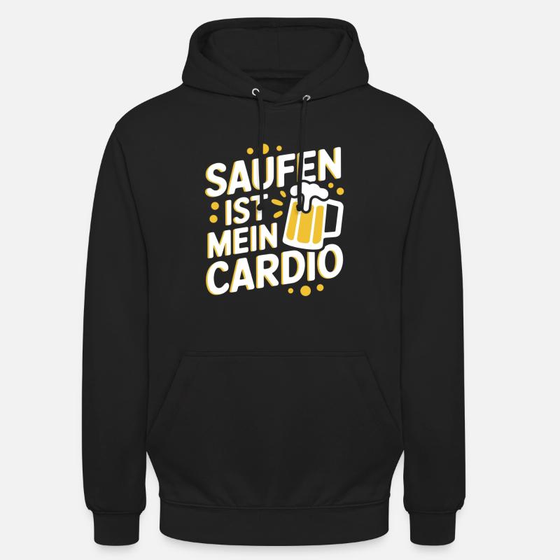 Boire est mon cardio - Sweat-shirt à capuche unisexe - noir