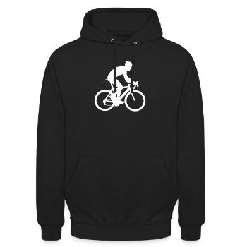 Bike - Unisex Hoodie - Schwarz - Vorne - Alina (178cm) & Michal (187cm)