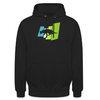 Chat chat - Sweat-shirt à capuche unisexe - noir - Devant - Alina (178cm) & Michal (187cm)