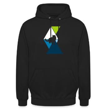 cats - Unisex Hoodie - black - Front - Alina (178cm) & Michal (187cm)