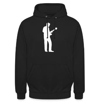 basse - Sweat-shirt à capuche unisexe - noir - Devant - Alina (178cm) & Michal (187cm)
