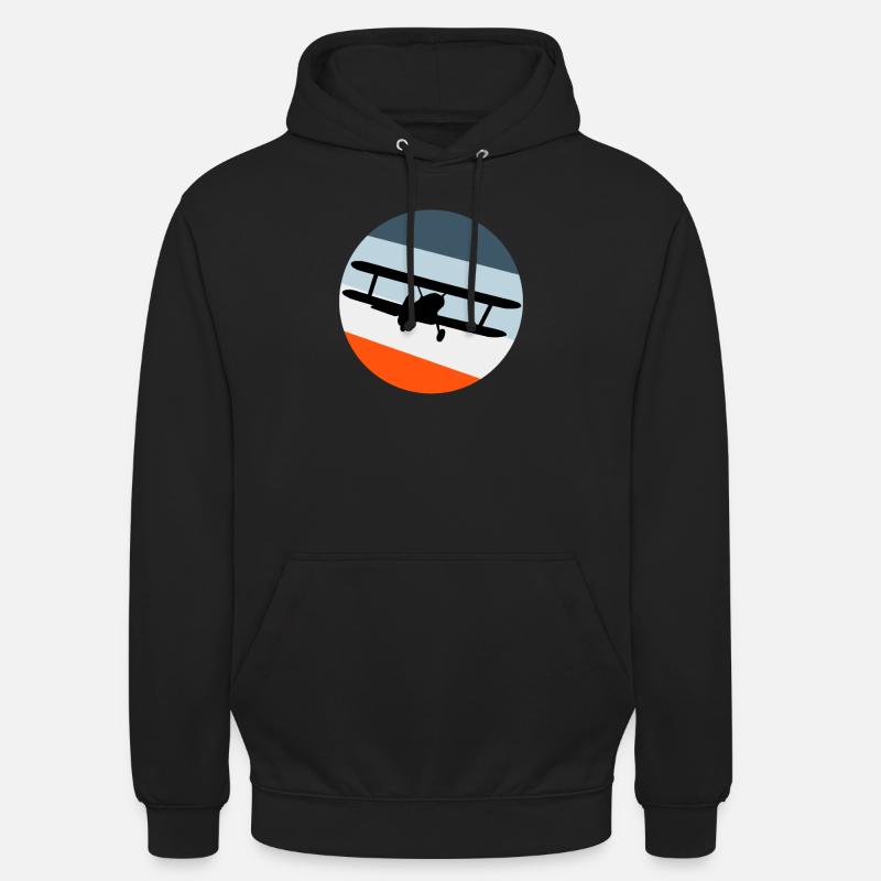 avion - Sweat-shirt à capuche unisexe - noir