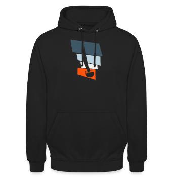 Segelschiff - Unisex Hoodie - Schwarz - Vorne - Alina (178cm) & Michal (187cm)