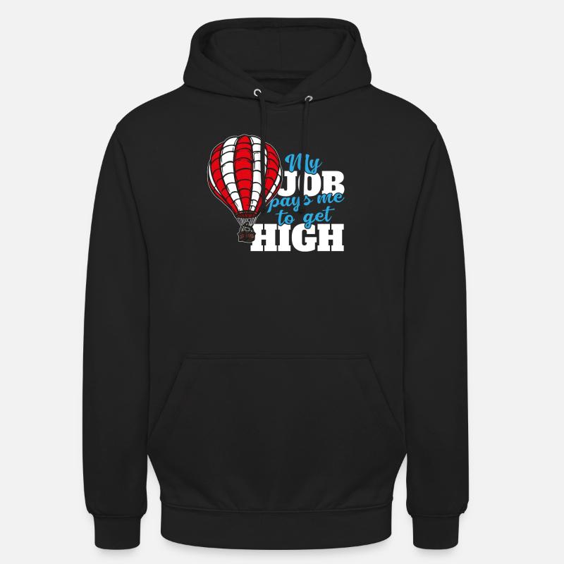 Montgolfière Montgolfière Pilote Fun - Sweat-shirt à capuche unisexe - noir