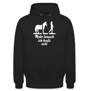 Pferde zubehör Mädchen Pferd lustiger Spruch - Unisex Hoodie - Schwarz - Vorne - Alina (178cm) & Michal (187cm)
