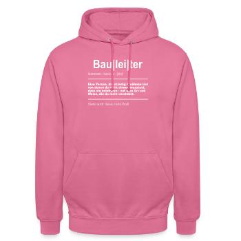 Bauleiter Baustelle Bauherr - Unisex Hoodie - Pink - Vorne - Alina (178cm) & Michal (187cm)