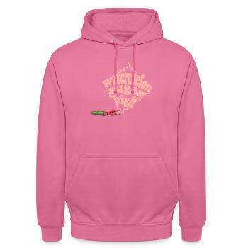 Sucre de pastèèe - Sweat-shirt à capuche unisexe - rose - Devant - Alina (178cm) & Michal (187cm)