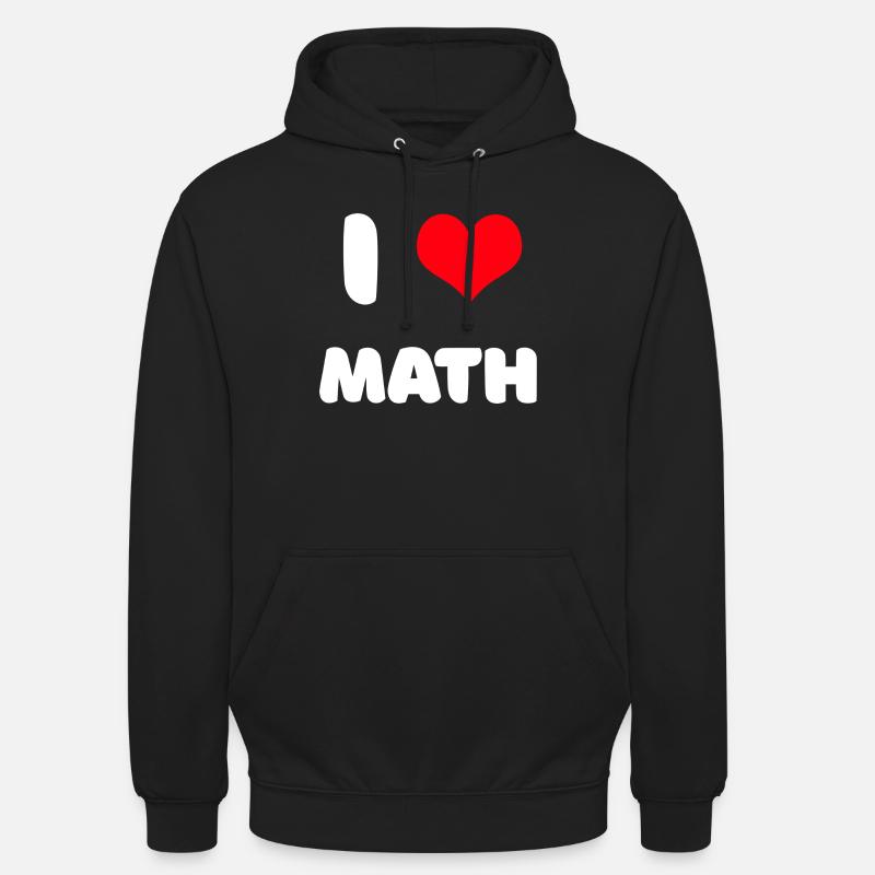J'adore les maths - Sweat-shirt à capuche unisexe - noir