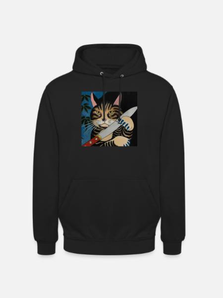 Catana - Japanese Ukiyo Paintings - Unisex Hoodie - black