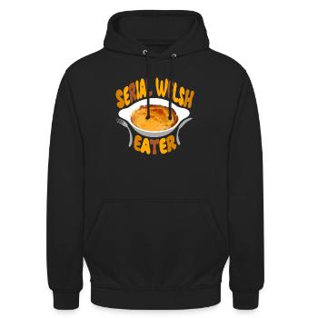 serial welsh eater plat du nord - Sweat-shirt à capuche unisexe - noir - Devant - Alina (178cm) & Michal (187cm)