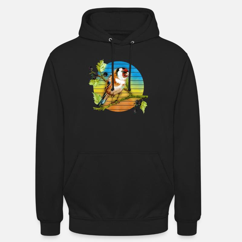 Bunter Vogel - Unisex Hoodie - Schwarz