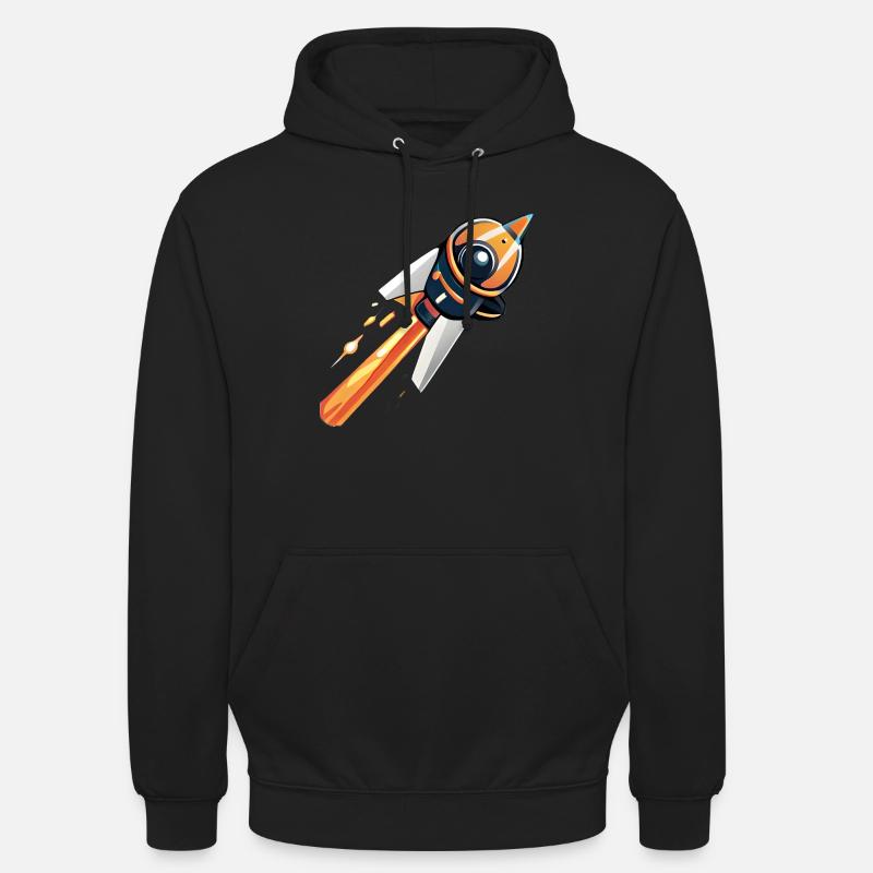 Rocket going into space - Unisex Hoodie - black