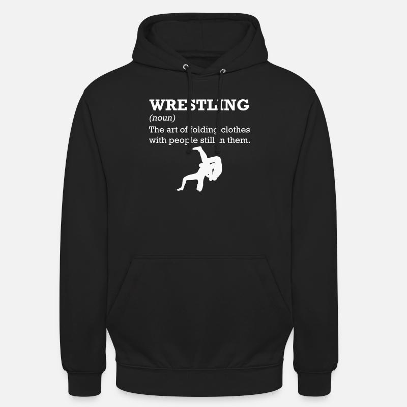 Drôle Définition Lutteur Lutteur - Sweat-shirt à capuche unisexe - noir