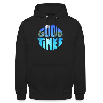 Gute Zeiten - Unisex Hoodie - Schwarz - Vorne - Alina (178cm) & Michal (187cm)