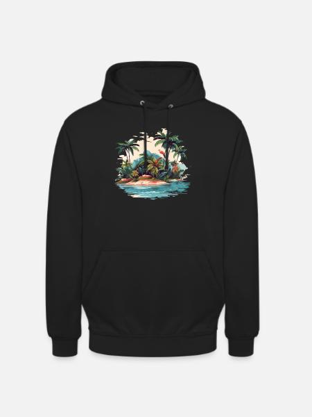 Summer Island - Sweat-shirt à capuche unisexe - noir