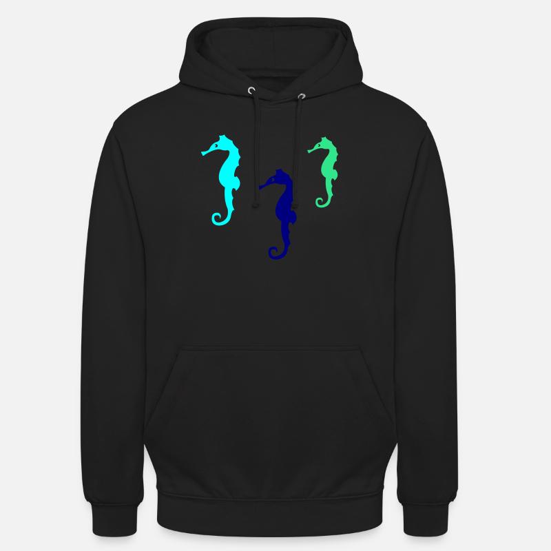 seepferdchen silhouette 02 - Unisex Hoodie - Schwarz
