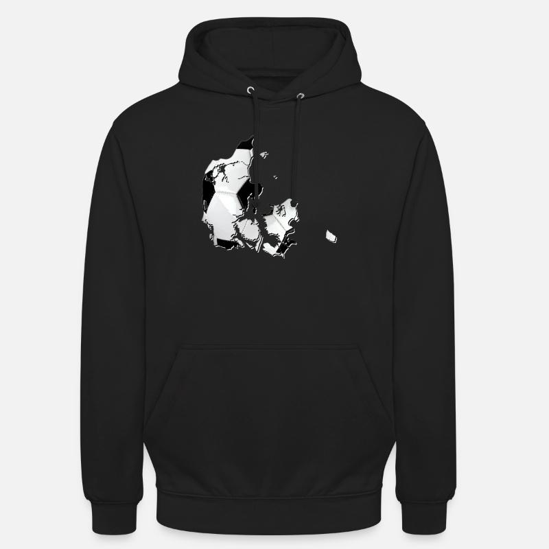 Denmark map frames real football - Unisex Hoodie - black