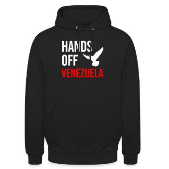 HANDS OFF VENEZUELA - Unisex Hoodie - Schwarz - Vorne - Alina (178cm) & Michal (187cm)
