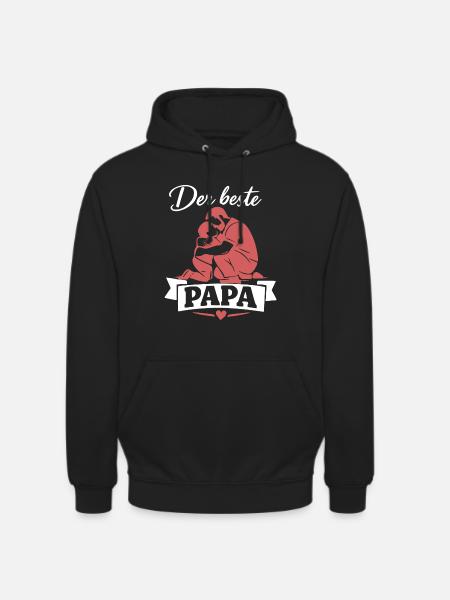Der beste Papa Silhouette - Unisex Hoodie - Schwarz