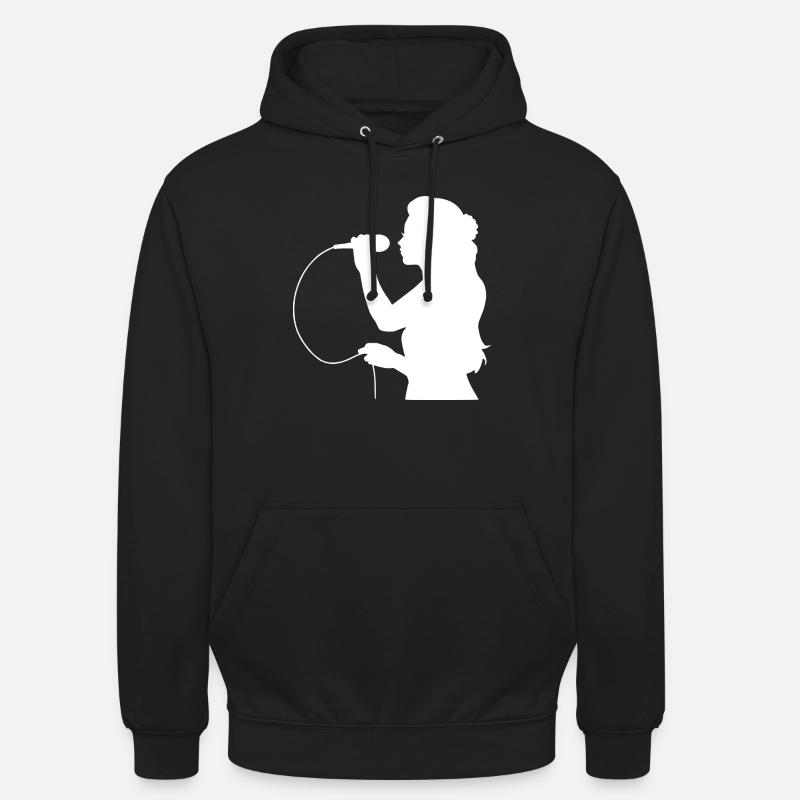 Chanteuse - Sweat-shirt à capuche unisexe - noir