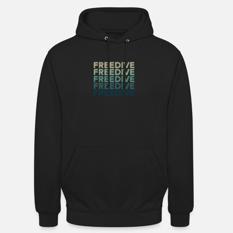 Freedive apnéiste rétro - Sweat-shirt à capuche unisexe - noir