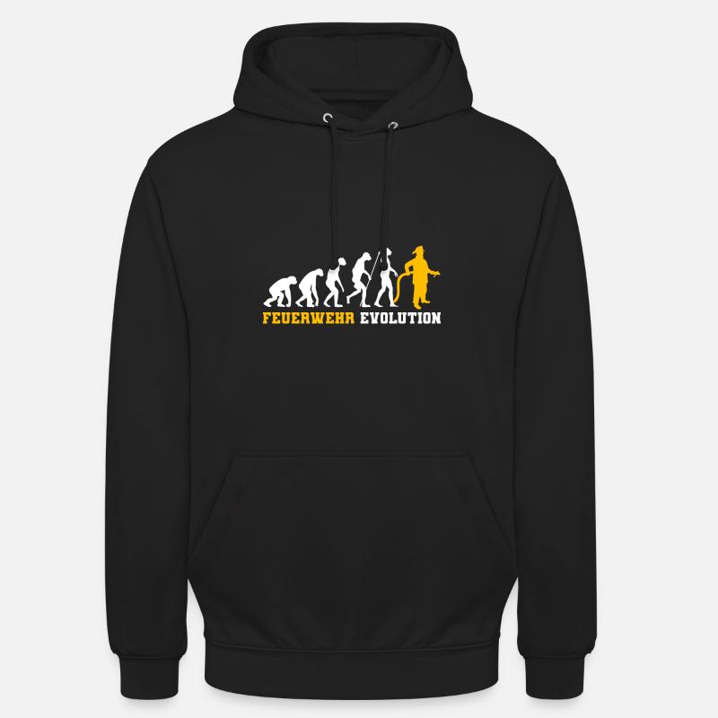 Cadeau évolution pompiers - Sweat-shirt à capuche unisexe - noir