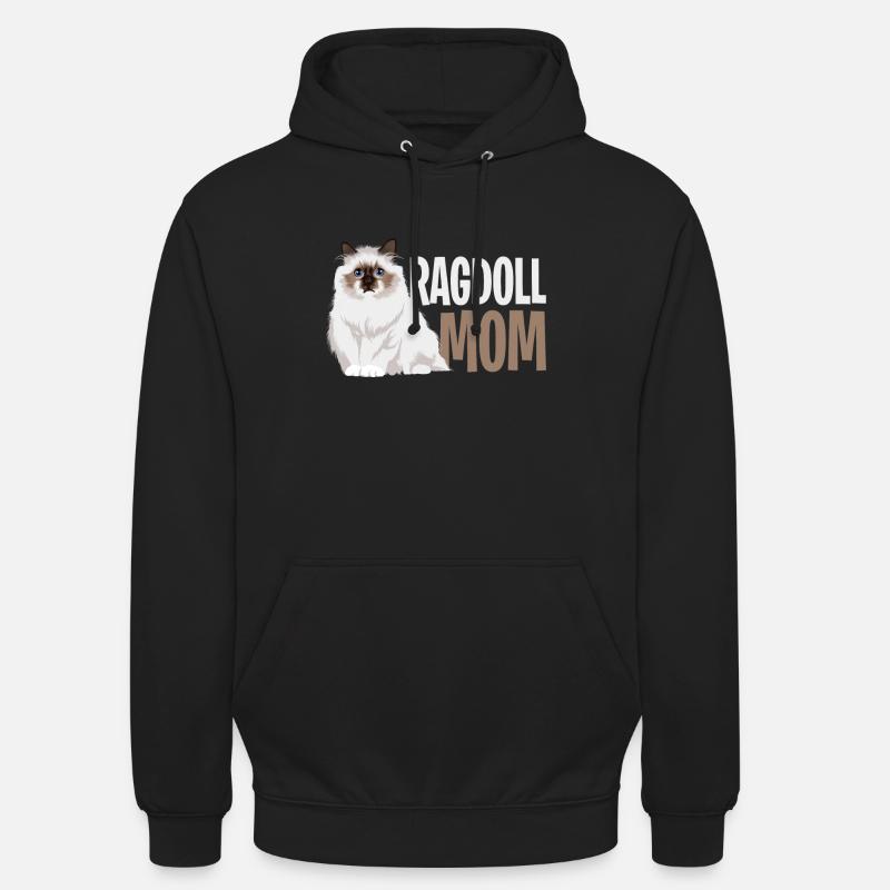 Ragdoll chat maman amant - Sweat-shirt à capuche unisexe - noir