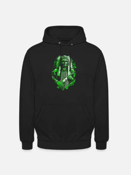 Chef indien amérindien - Sweat-shirt à capuche unisexe - noir