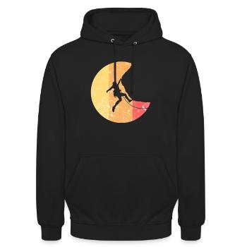 Escalade des sommets d'alpinisme - Sweat-shirt à capuche unisexe - noir - Devant - Alina (178cm) & Michal (187cm)