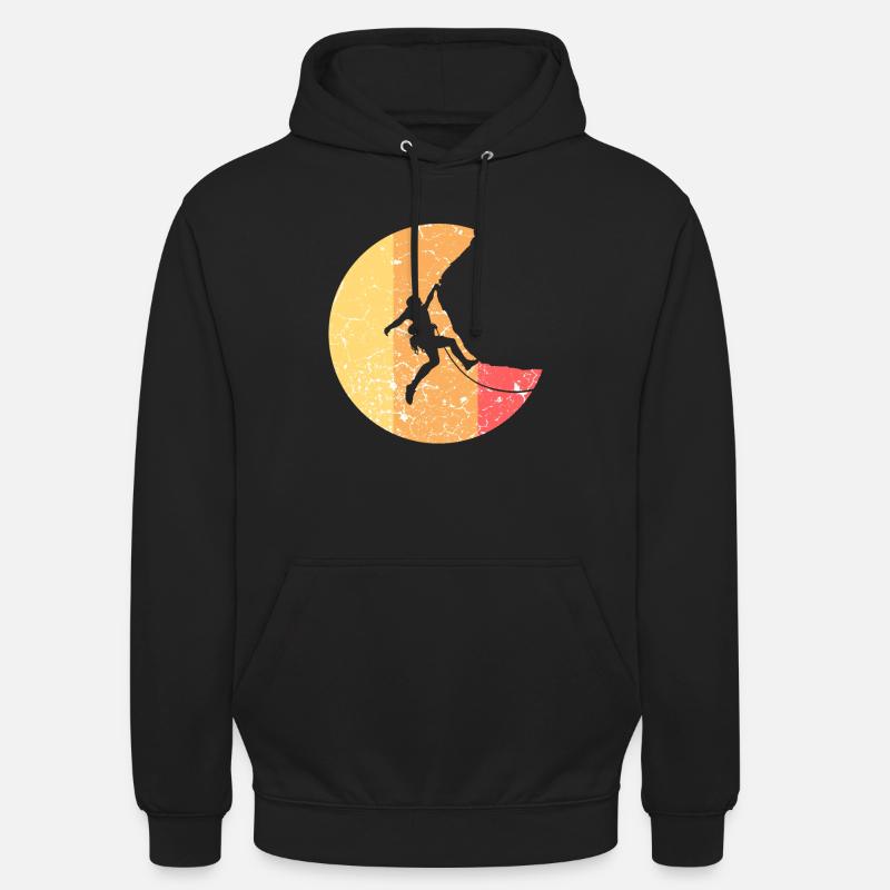 Escalade des sommets d'alpinisme - Sweat-shirt à capuche unisexe - noir