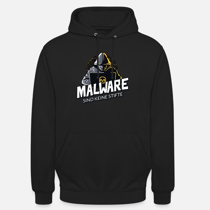 Informatiker Nerd Hacker Malware sind keine Stifte - Unisex Hoodie - Schwarz
