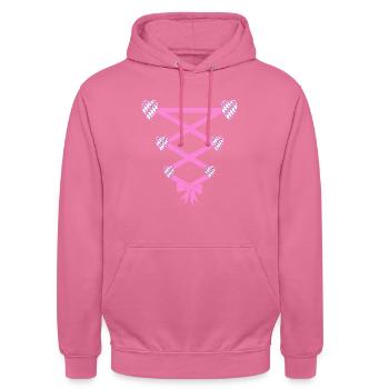 Volksfest Dirndl Ersatz - Unisex Hoodie - Pink - Vorne - Alina (178cm) & Michal (187cm)