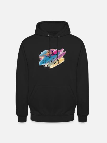 BELIEVE IN YOURSELF - Sweat-shirt à capuche unisexe - noir