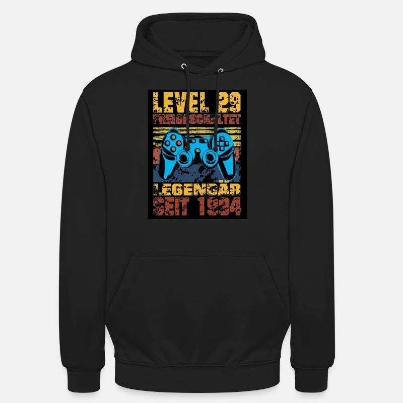 LEVEL 29, 29. Geburtstag, Legendär seit 1994 - Unisex Hoodie - Schwarz