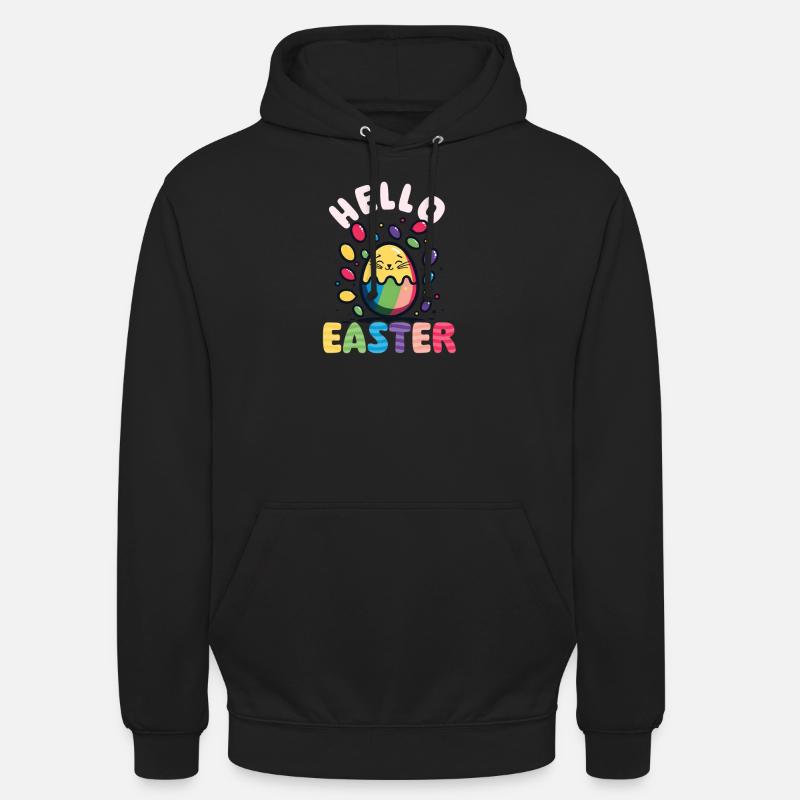 Cat Easter Hello Easter - Unisex Hoodie - black
