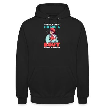 Roller Derby Avoir Combat, Pratiquer Quoi que ce soit - Sweat-shirt à capuche unisexe - noir - Devant - Alina (178cm) & Michal (187cm)
