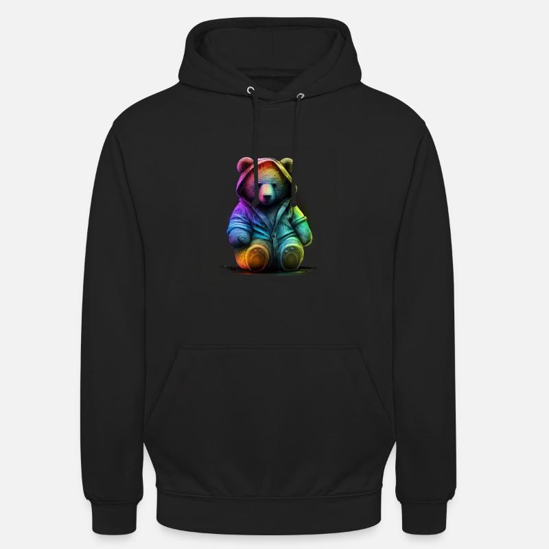 PELUCHE - DOUX NOUNOURS - IDEE CADEAU - Sweat-shirt à capuche unisexe - noir