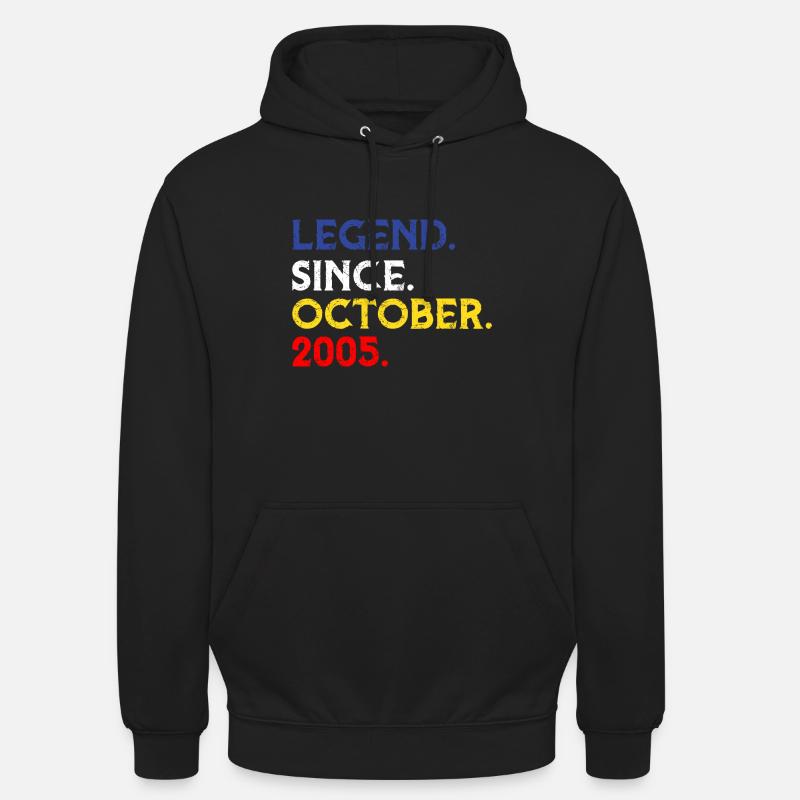 Legend since 2005 October - Unisex Hoodie - Schwarz