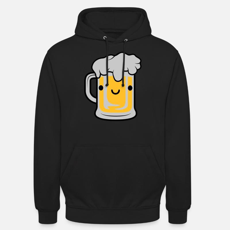 Visage de bière sucrée - Sweat-shirt à capuche unisexe - noir